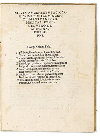 Vincentius Mantuanus [aka Vincenzo Barsio] (c. 1490-1529) Silvia Alba Labyrinthus.